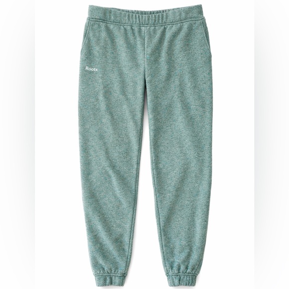 Roots Pants - Roots Women’s Green Flecked Fleece Joggers Sweatpants - Size Small